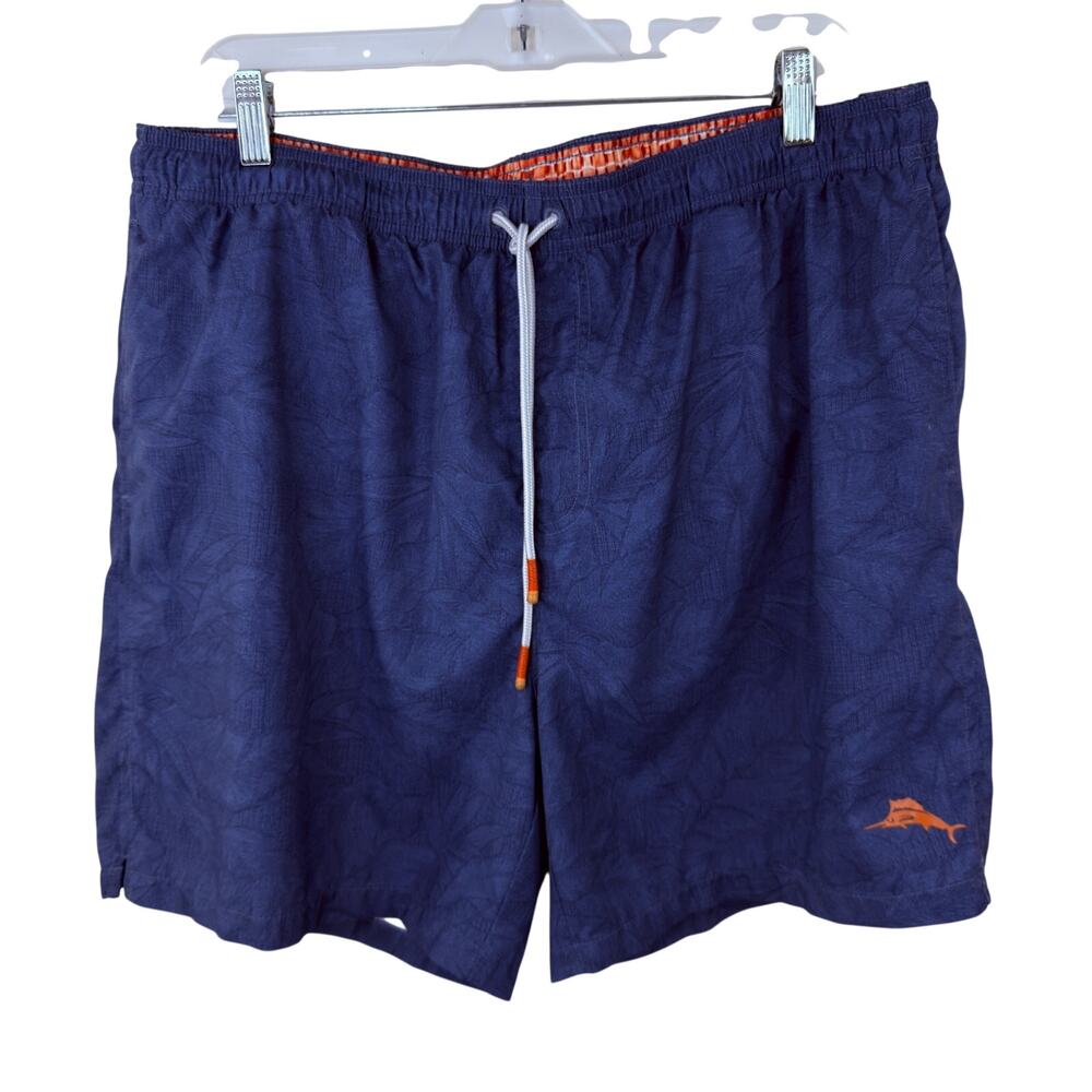 Tommy Bahama Men's Navy Tropical Marlin Mesh Lined Swim Trunks SIZE XL